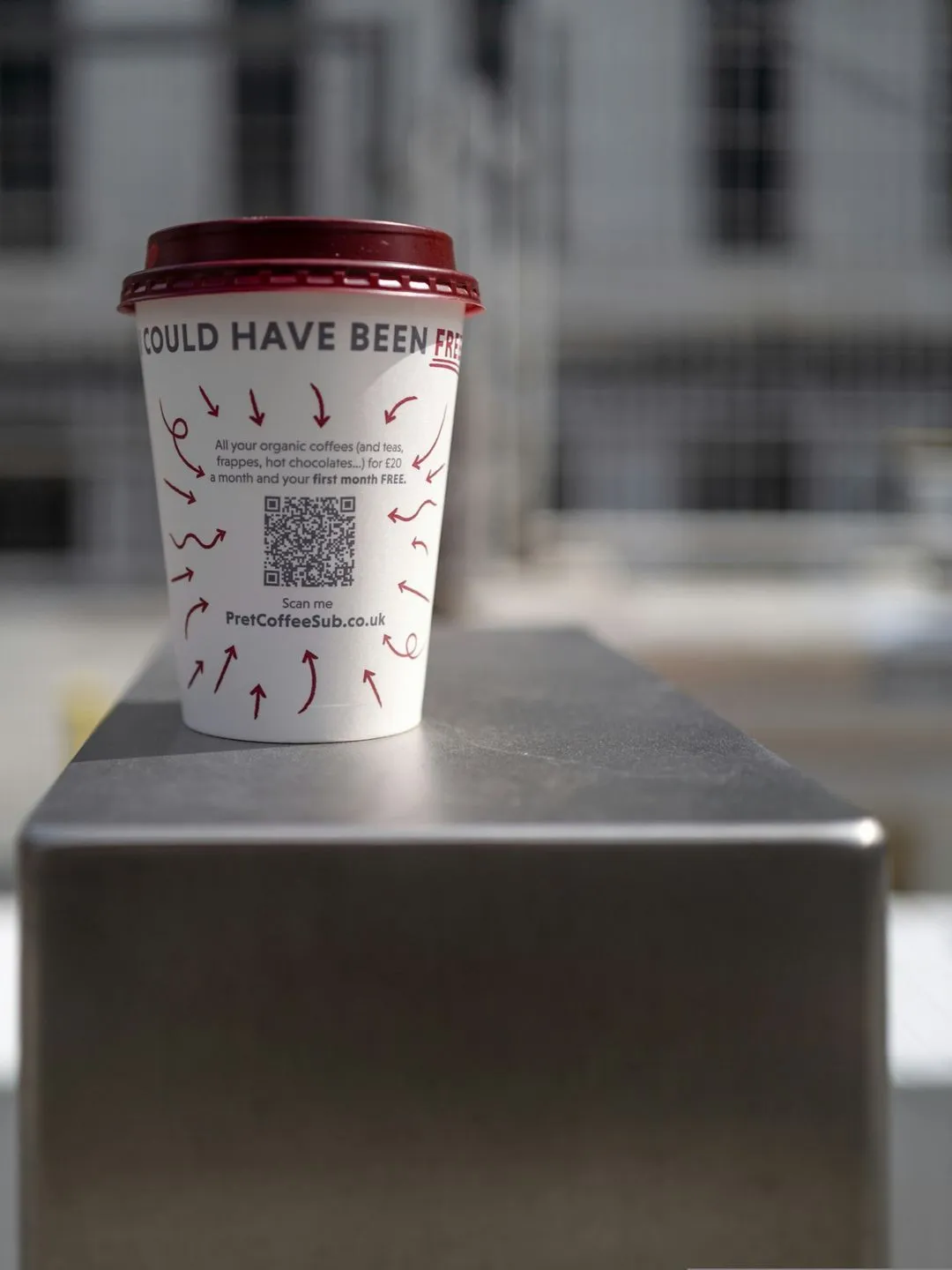 QR-code op koffiebeker